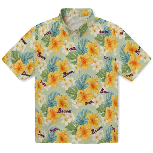 Atlanta Braves Hawaiian Shirt - Hibiscus Mood | Moonbestprint