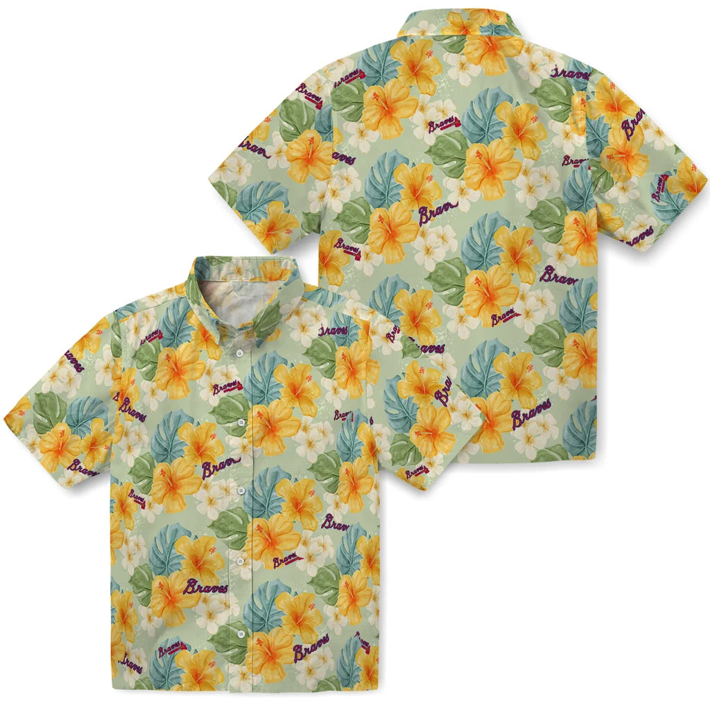Atlanta Braves Hawaiian Shirt - Hibiscus Mood | Moonbestprint
