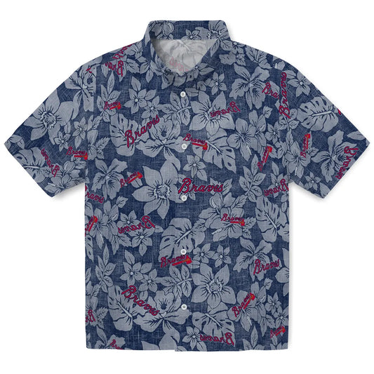 Atlanta Braves Hawaiian Shirt - Hibiscus Oasis | Moonbestprint