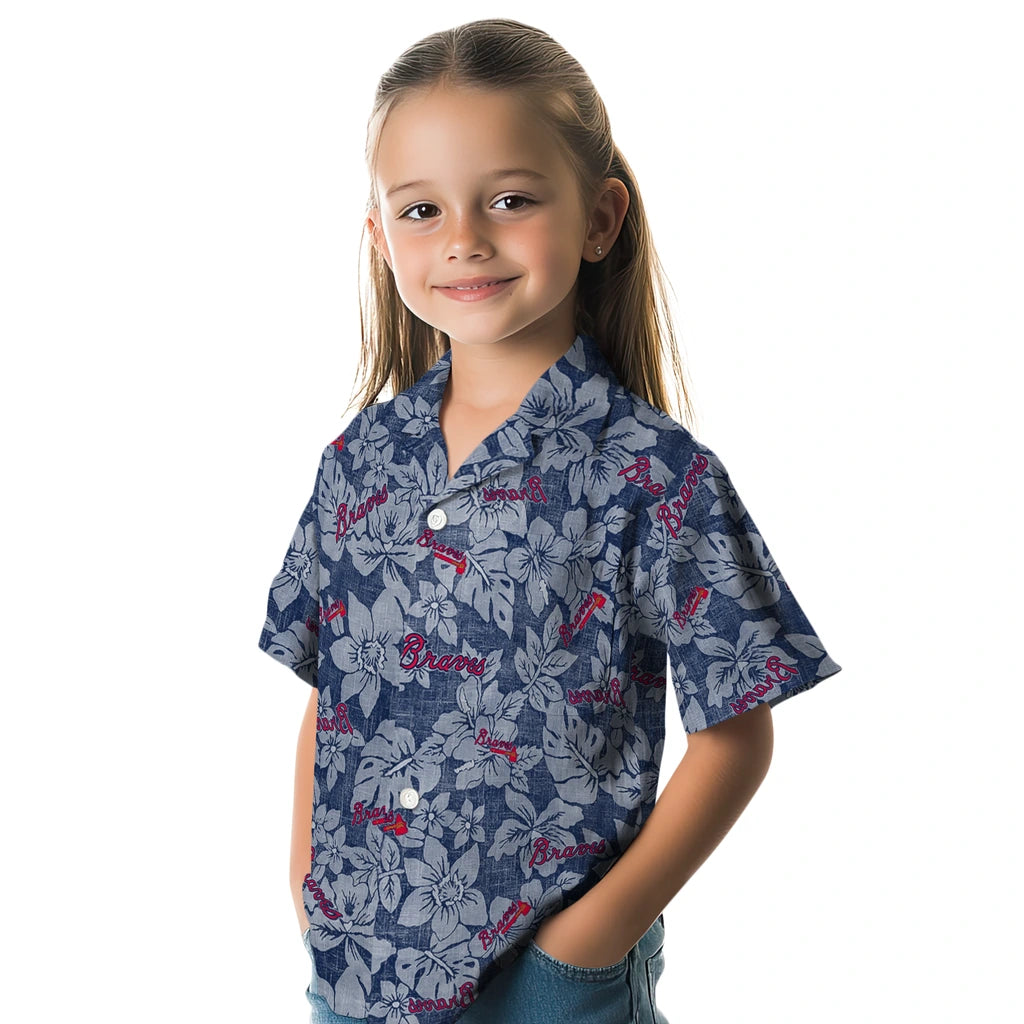 Atlanta Braves Hawaiian Shirt - Hibiscus Oasis | Moonbestprint