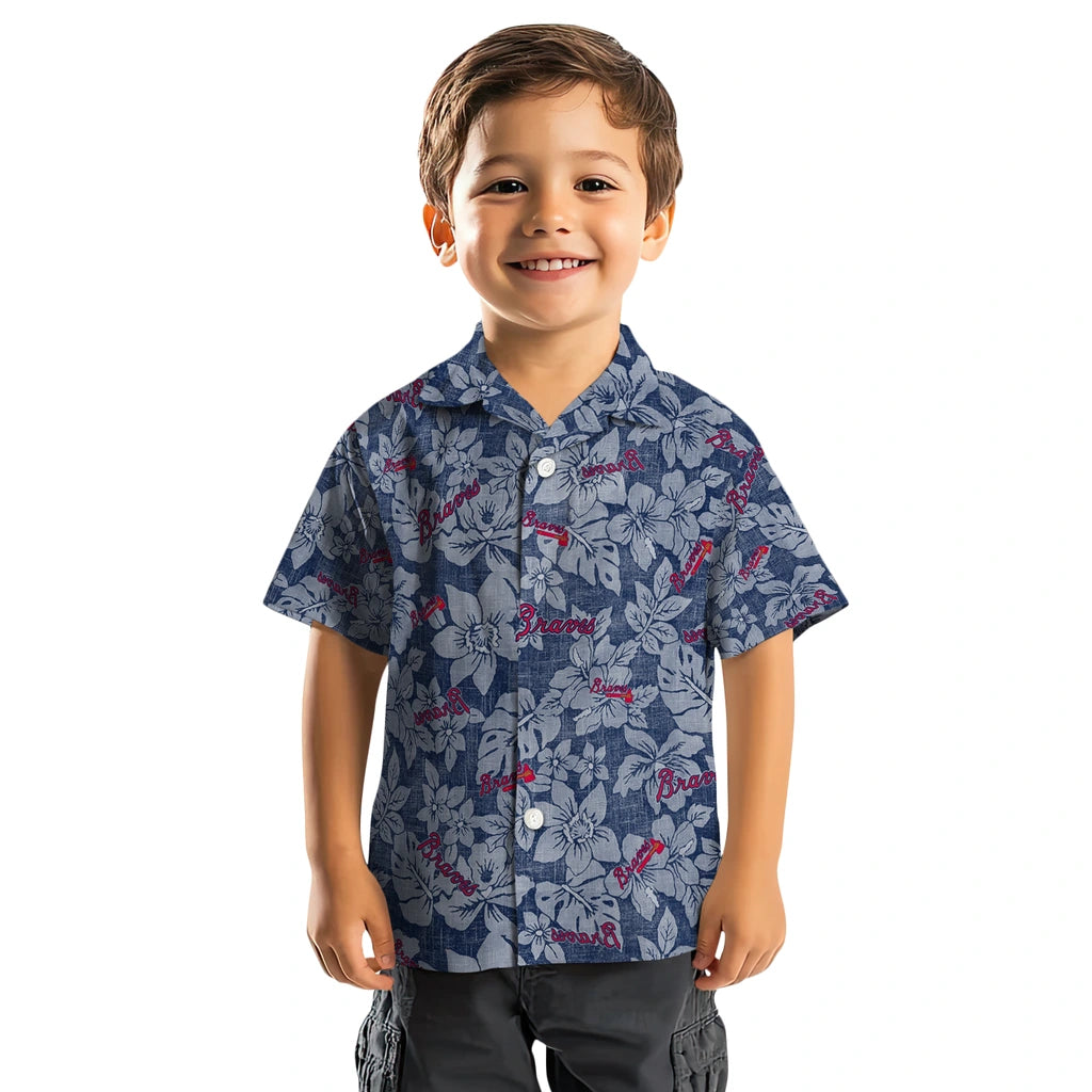 Atlanta Braves Hawaiian Shirt - Hibiscus Oasis | Moonbestprint