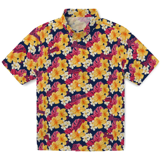 Atlanta Braves Hawaiian Shirt - Hibiscus Tropics | Moonbestprint