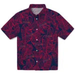 Atlanta Braves Hawaiian Shirt - Leaf Outline | Moonbestprint