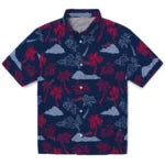 Atlanta Braves Hawaiian Shirt - Palm And Clouds | Moonbestprint