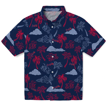 Atlanta Braves Hawaiian Shirt - Palm And Clouds | Moonbestprint