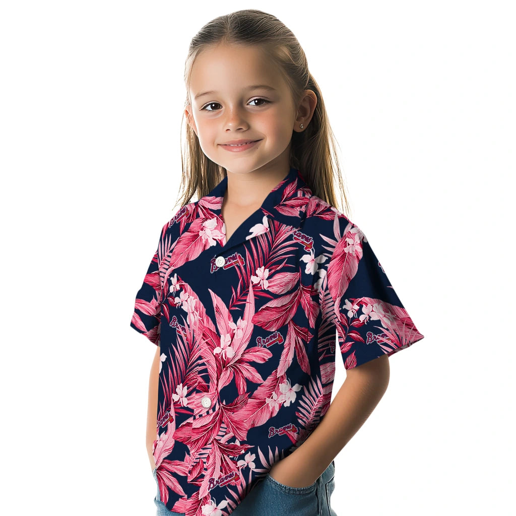 Atlanta Braves Hawaiian Shirt - Palm Leaves | Moonbestprint