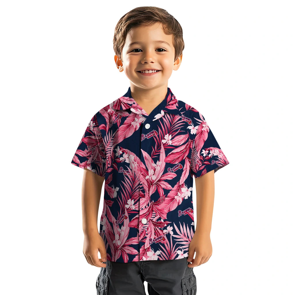 Atlanta Braves Hawaiian Shirt - Palm Leaves | Moonbestprint