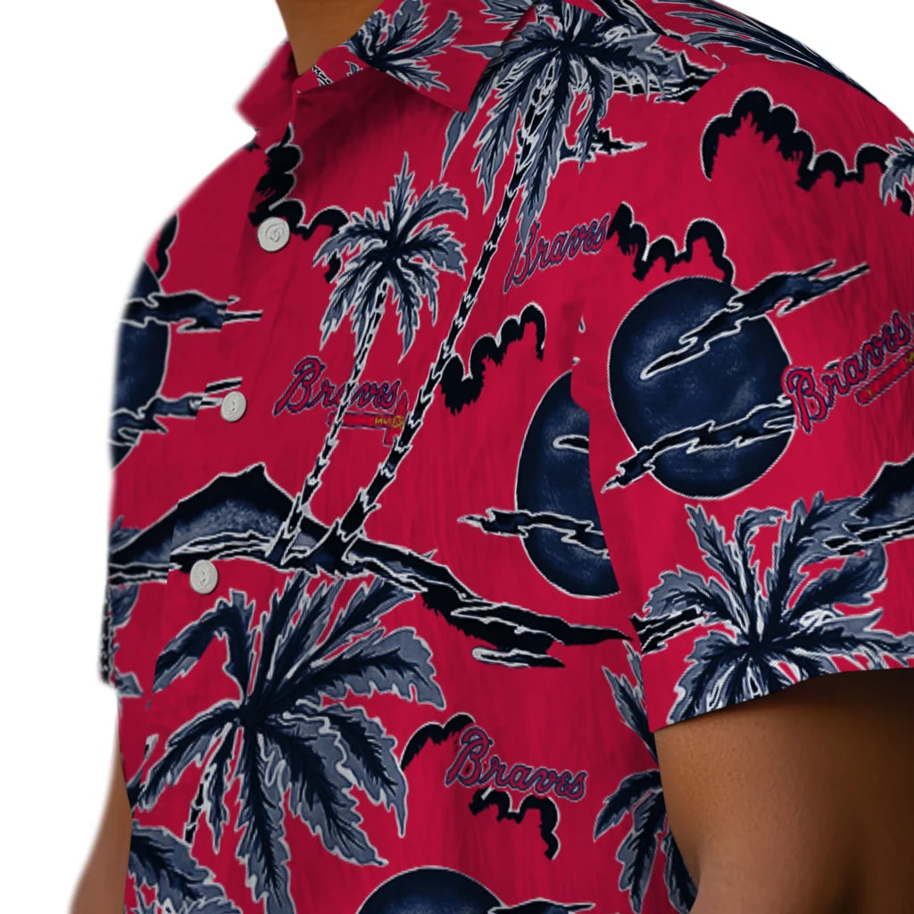 Atlanta Braves Hawaiian Shirt - Palm Sunset | Moonbestprint