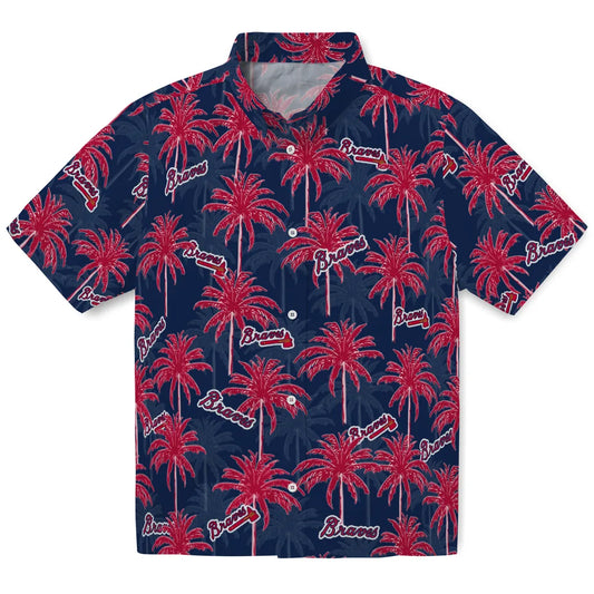 Atlanta Braves Hawaiian Shirt - Palm Tree Motif | Moonbestprint