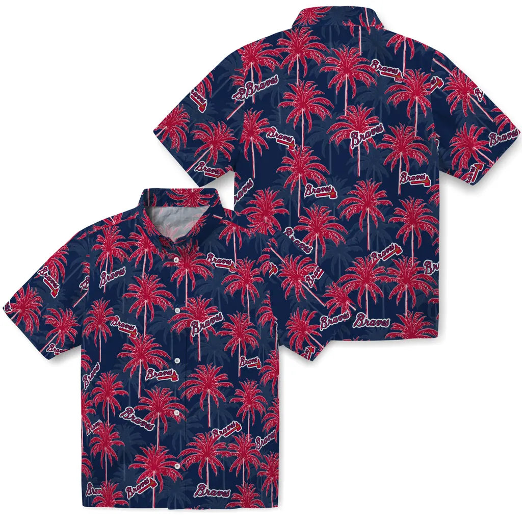 Atlanta Braves Hawaiian Shirt - Palm Tree Motif | Moonbestprint