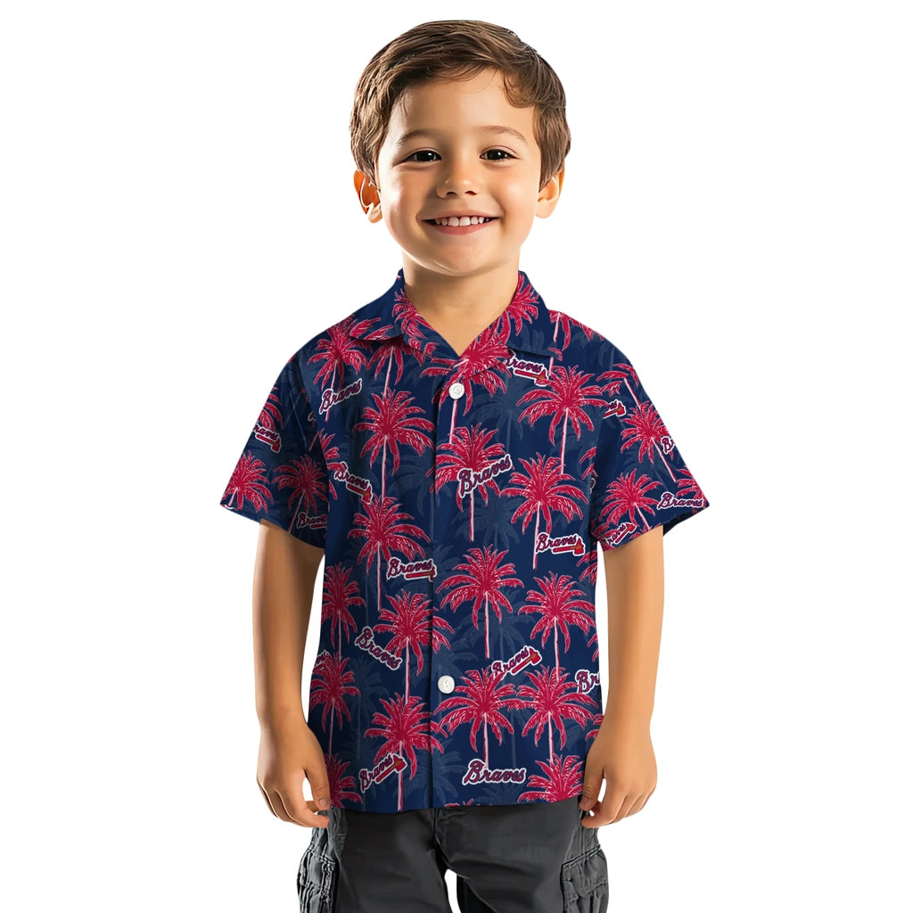Atlanta Braves Hawaiian Shirt - Palm Tree Motif | Moonbestprint