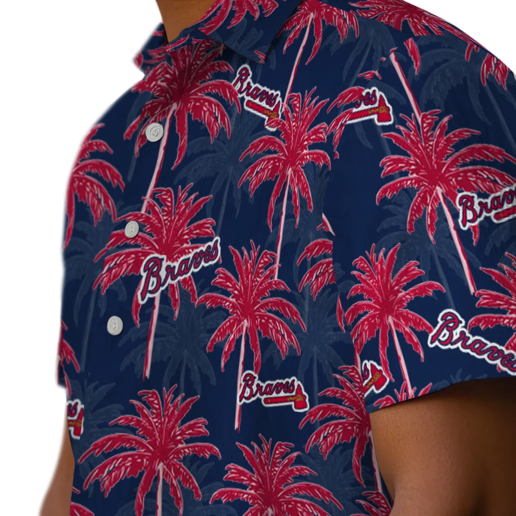 Atlanta Braves Hawaiian Shirt - Palm Tree Motif | Moonbestprint