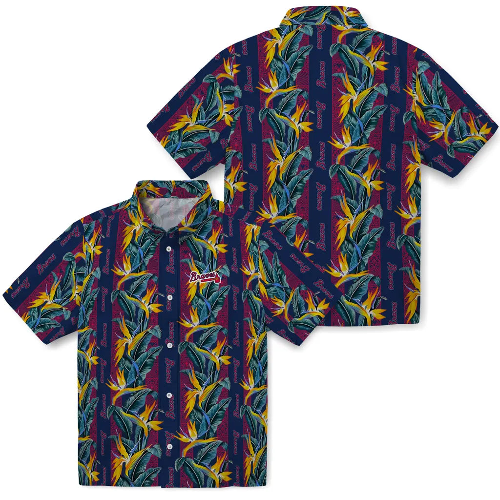 Atlanta Braves Hawaiian Shirt - Paradise Vines | Moonbestprint