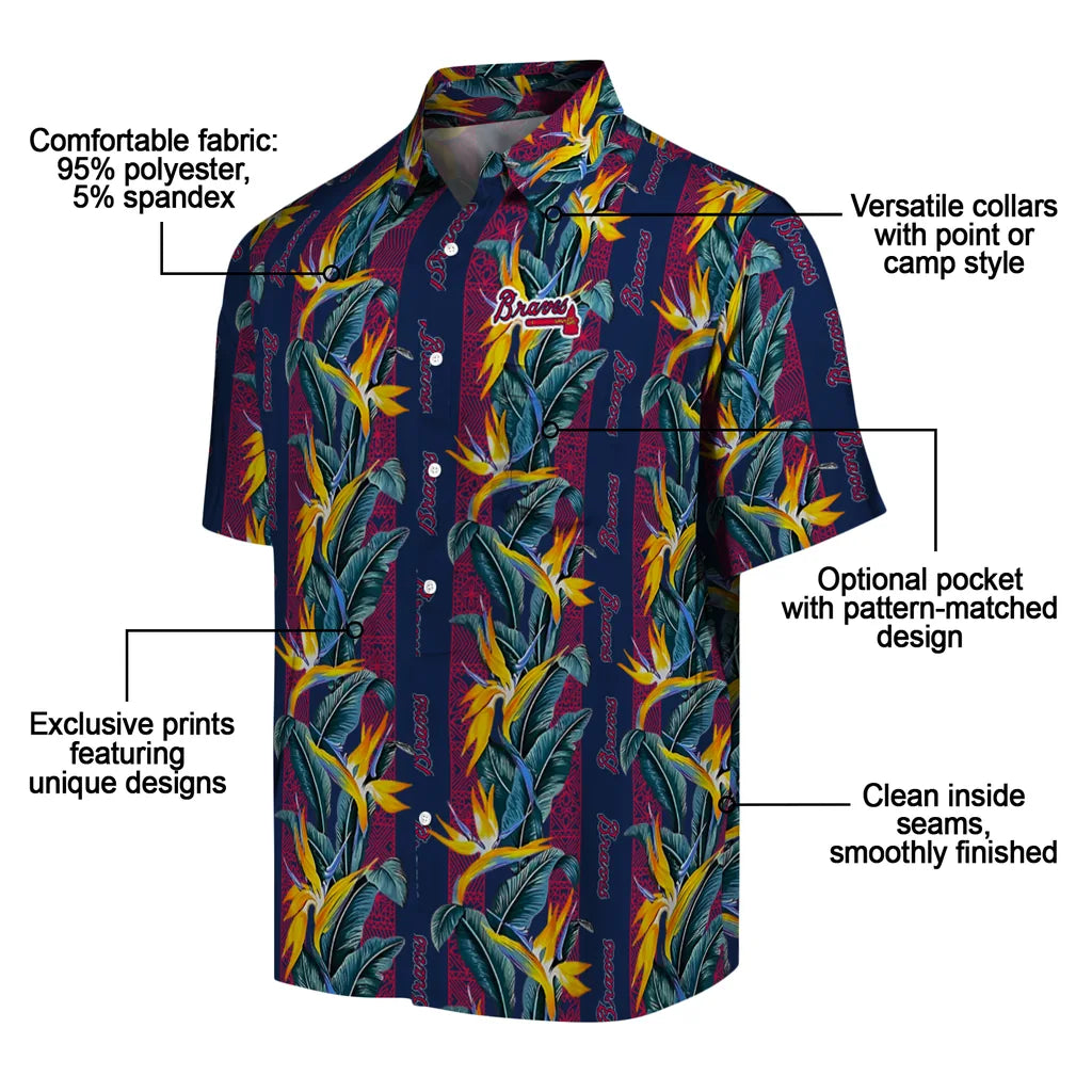 Atlanta Braves Hawaiian Shirt - Paradise Vines | Moonbestprint