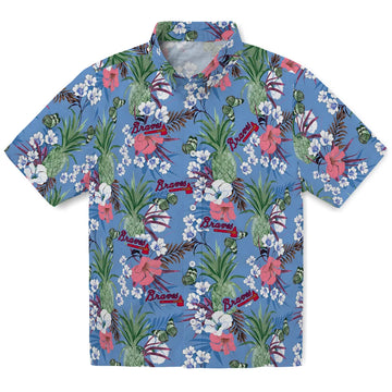 Atlanta Braves Hawaiian Shirt - Pineapple Bouquet | Moonbestprint