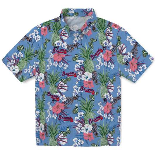 Atlanta Braves Hawaiian Shirt - Pineapple Bouquet | Moonbestprint