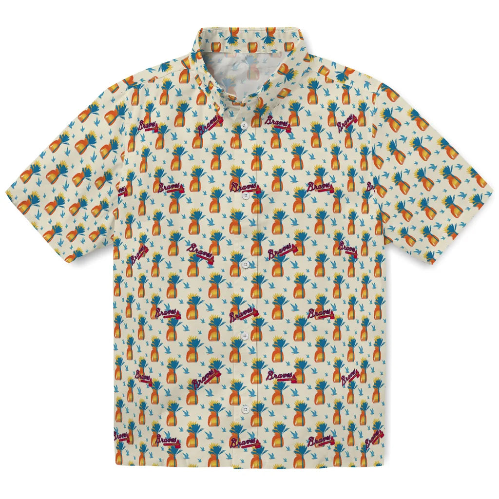 Atlanta Braves Hawaiian Shirt - Pineapple Delight | Moonbestprint