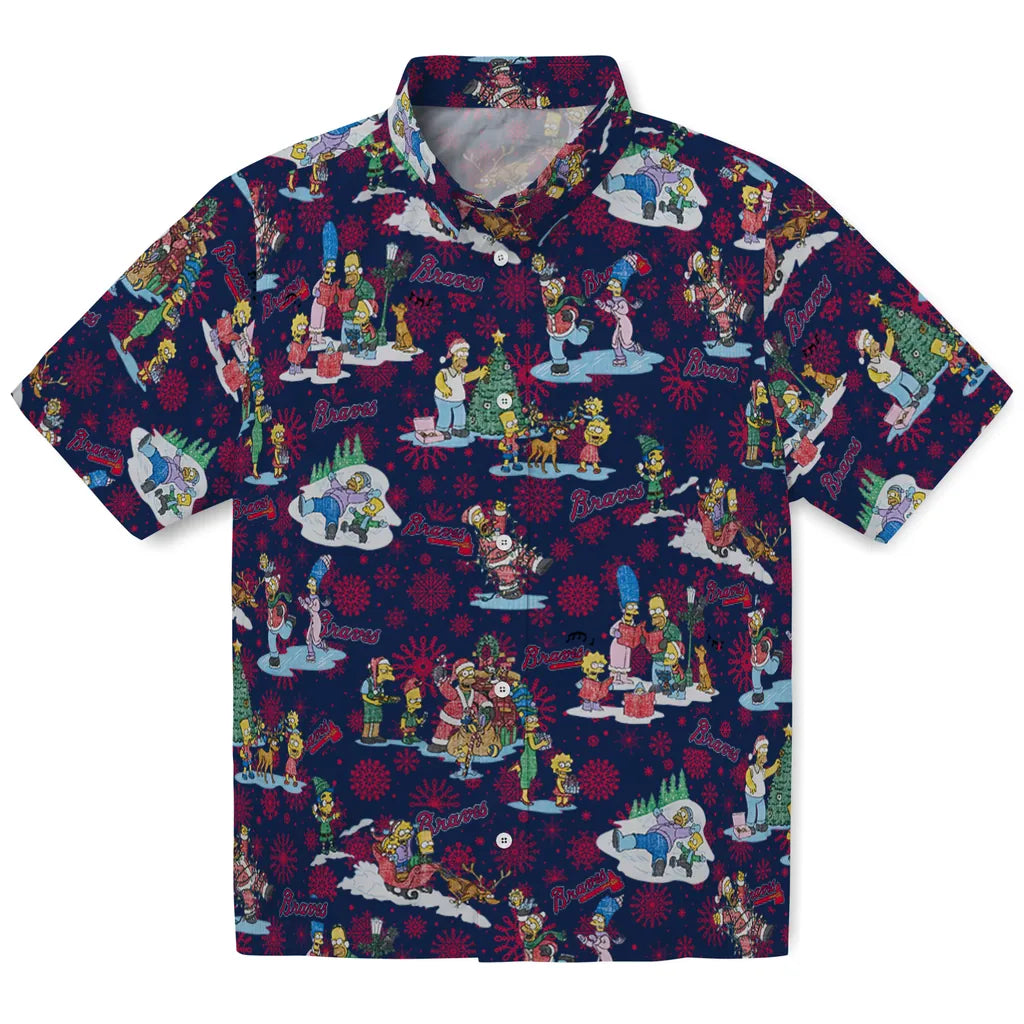 Atlanta Braves Hawaiian Shirt - Simpsons Christmas | Moonbestprint