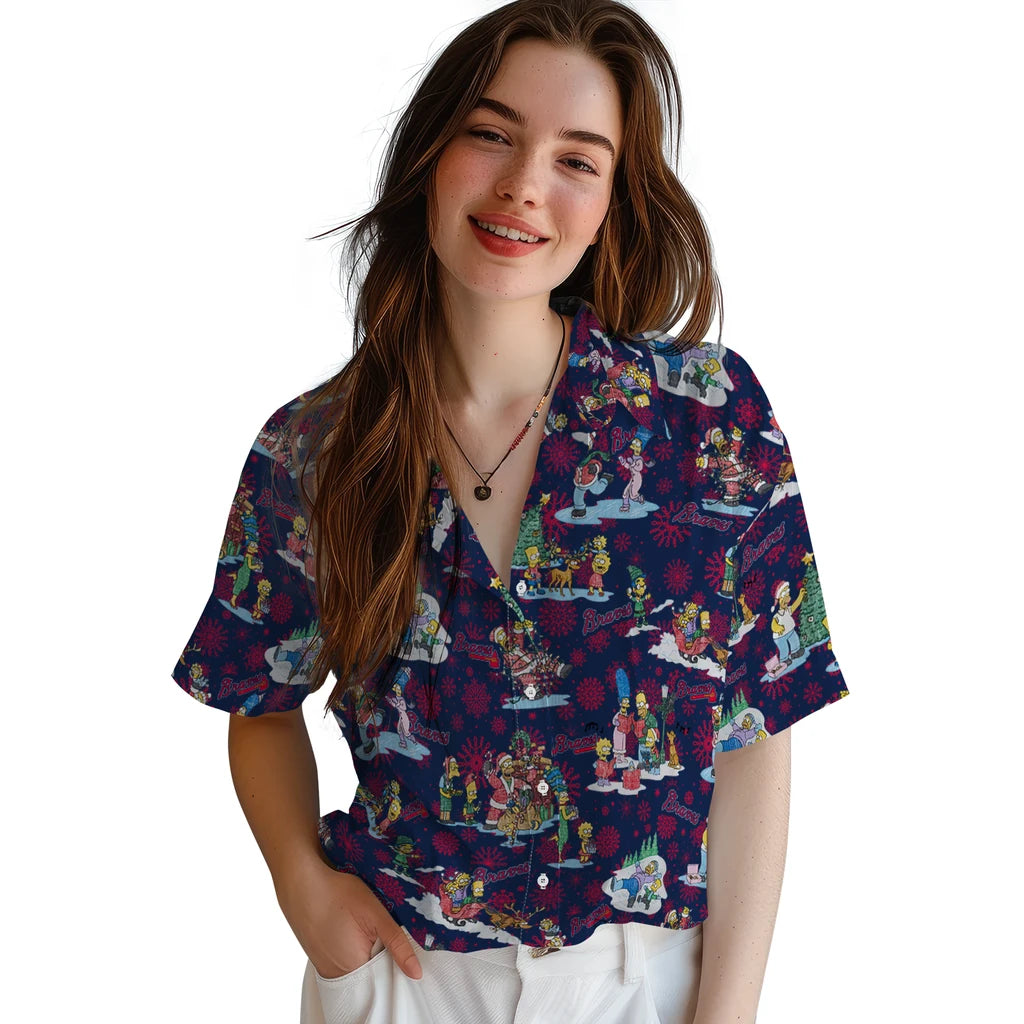Atlanta Braves Hawaiian Shirt - Simpsons Christmas | Moonbestprint