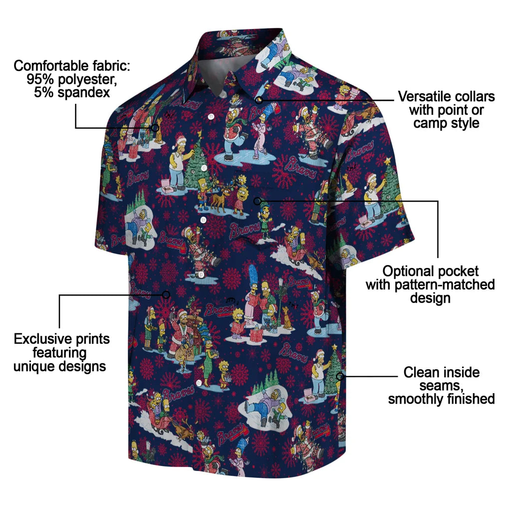 Atlanta Braves Hawaiian Shirt - Simpsons Christmas | Moonbestprint