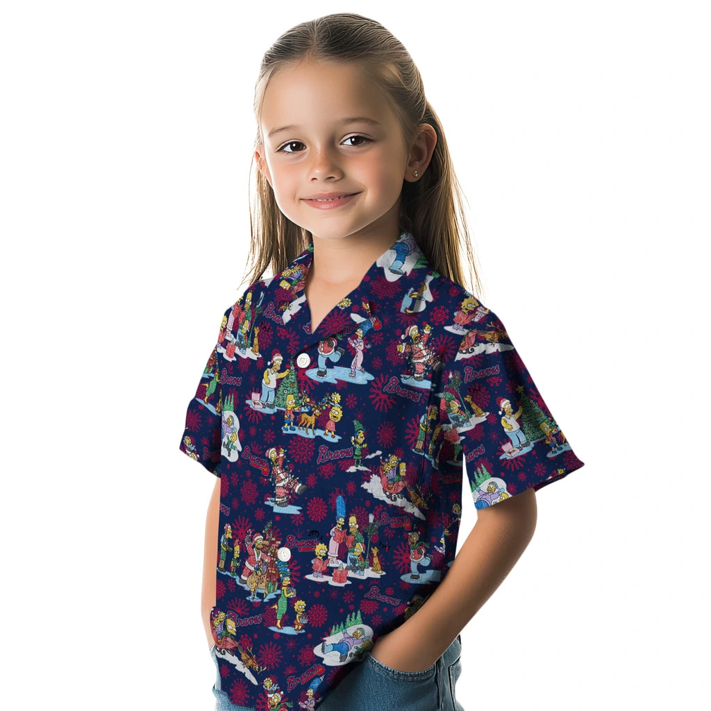 Atlanta Braves Hawaiian Shirt - Simpsons Christmas | Moonbestprint