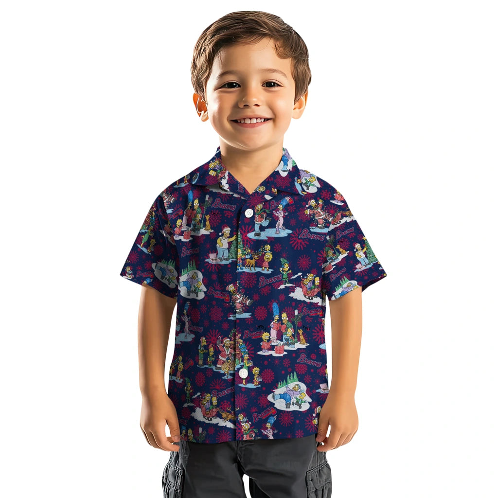 Atlanta Braves Hawaiian Shirt - Simpsons Christmas | Moonbestprint