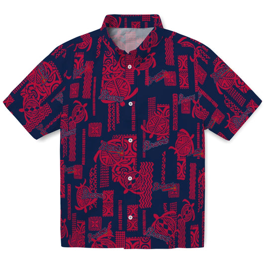 Atlanta Braves Hawaiian Shirt - Turtle Lines | Moonbestprint