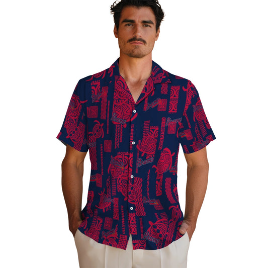 Atlanta Braves Hawaiian Shirt - Turtle Lines | Moonbestprint