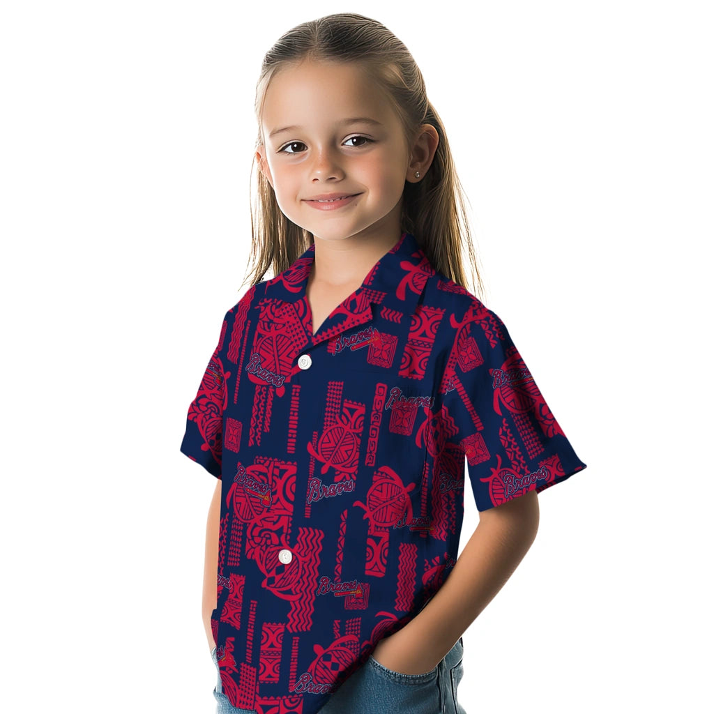 Atlanta Braves Hawaiian Shirt - Turtle Lines | Moonbestprint