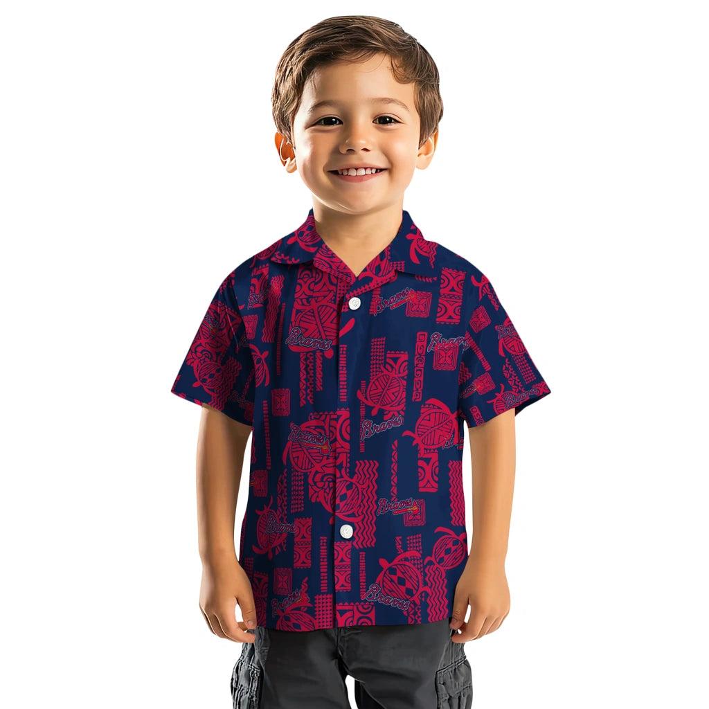 Atlanta Braves Hawaiian Shirt - Turtle Lines | Moonbestprint