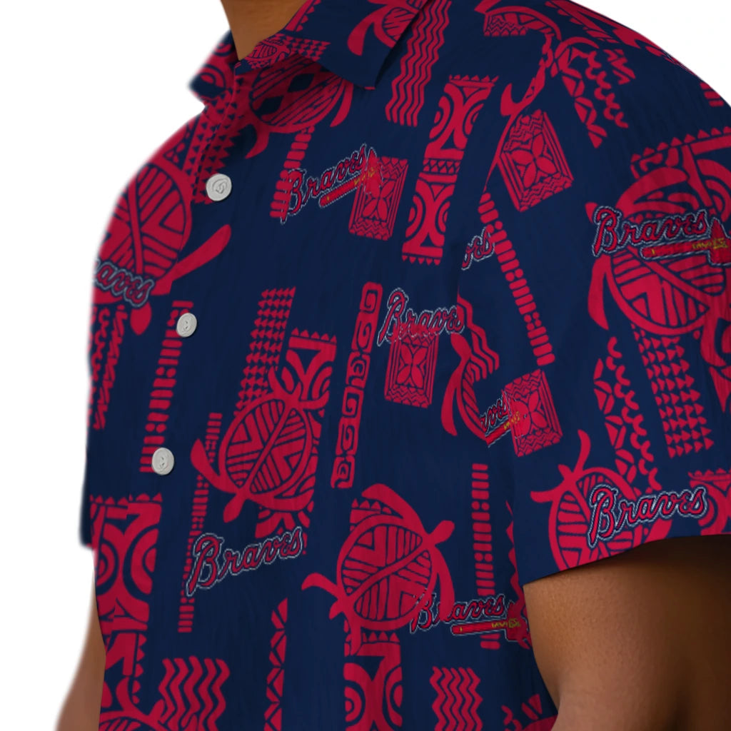 Atlanta Braves Hawaiian Shirt - Turtle Lines | Moonbestprint