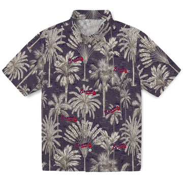 Atlanta Braves Hawaiian Shirt - Vintage Palm Tree | Moonbestprint