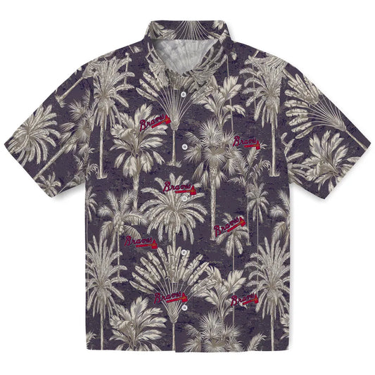 Atlanta Braves Hawaiian Shirt - Vintage Palm Tree | Moonbestprint