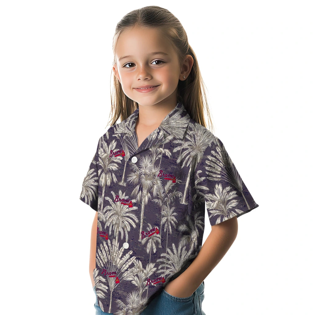 Atlanta Braves Hawaiian Shirt - Vintage Palm Tree | Moonbestprint
