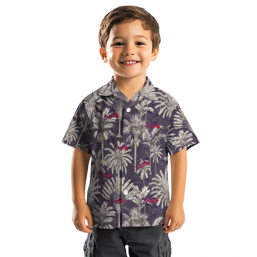 Atlanta Braves Hawaiian Shirt - Vintage Palm Tree | Moonbestprint