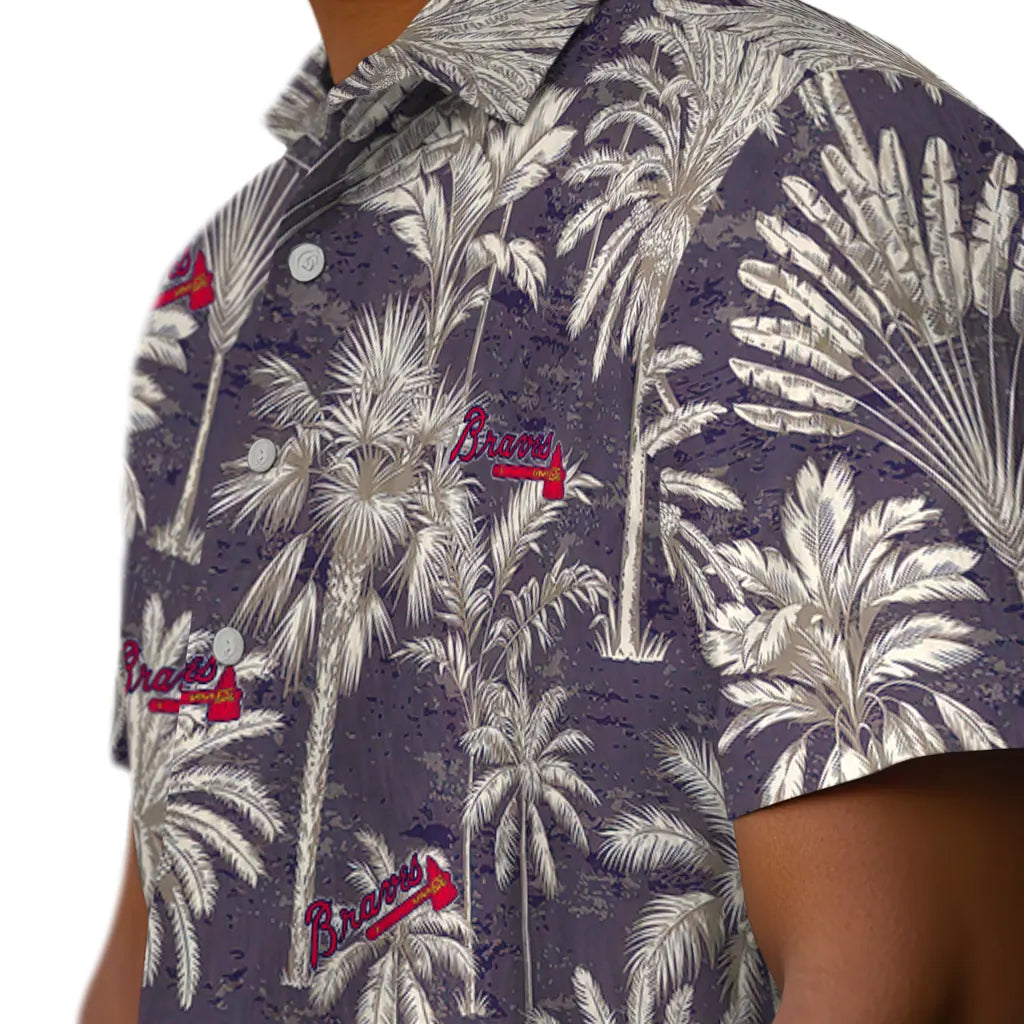 Atlanta Braves Hawaiian Shirt - Vintage Palm Tree | Moonbestprint