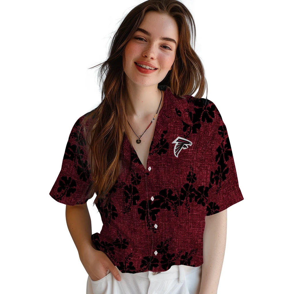Atlanta Falcons Hawaiian Shirt - 50th State Flower | Moonbestprint