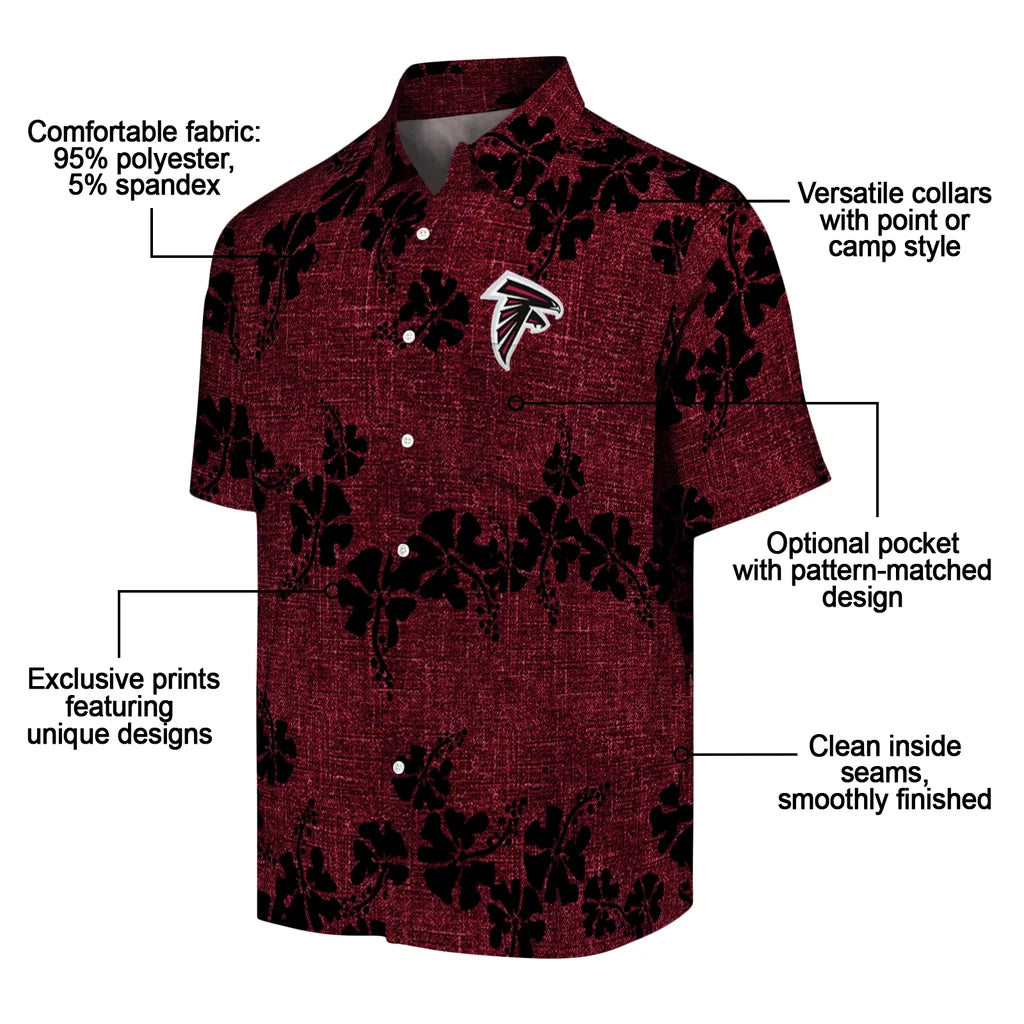 Atlanta Falcons Hawaiian Shirt - 50th State Flower | Moonbestprint