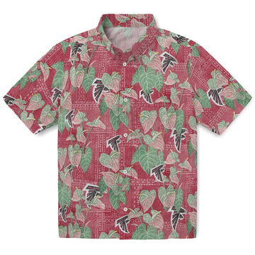 Atlanta Falcons Hawaiian Shirt - Anthurium Overlay | Moonbestprint