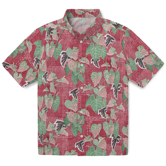 Atlanta Falcons Hawaiian Shirt - Anthurium Overlay | Moonbestprint
