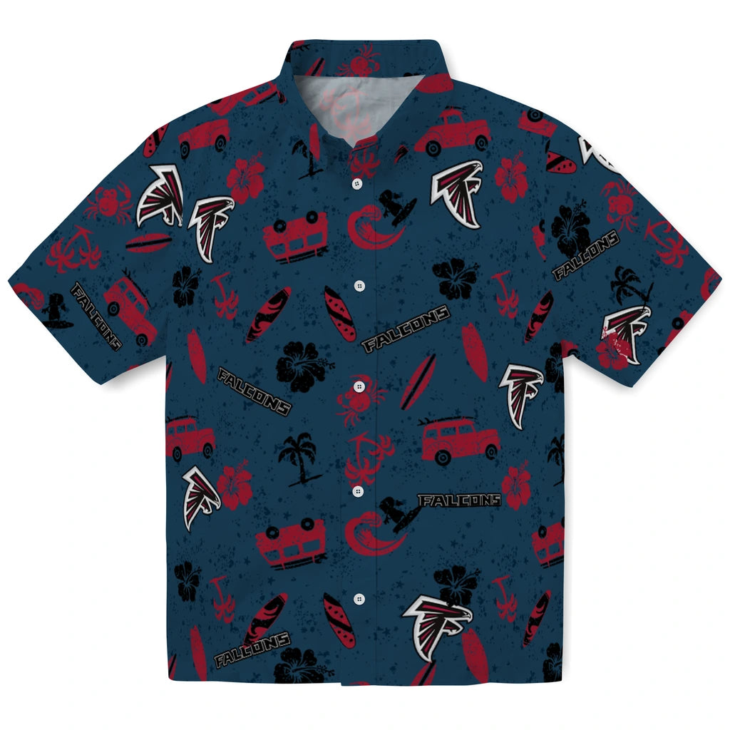 Atlanta Falcons Hawaiian Shirt - Beach Vibe | Moonbestprint