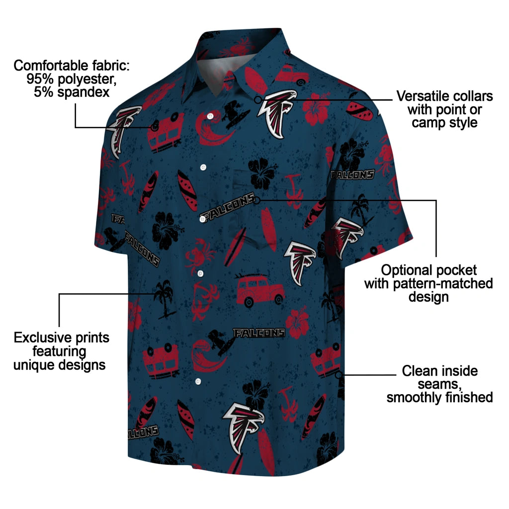 Atlanta Falcons Hawaiian Shirt - Beach Vibe | Moonbestprint