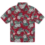 Atlanta Falcons Hawaiian Shirt - Flamingo and Hibiscus | Moonbestprint
