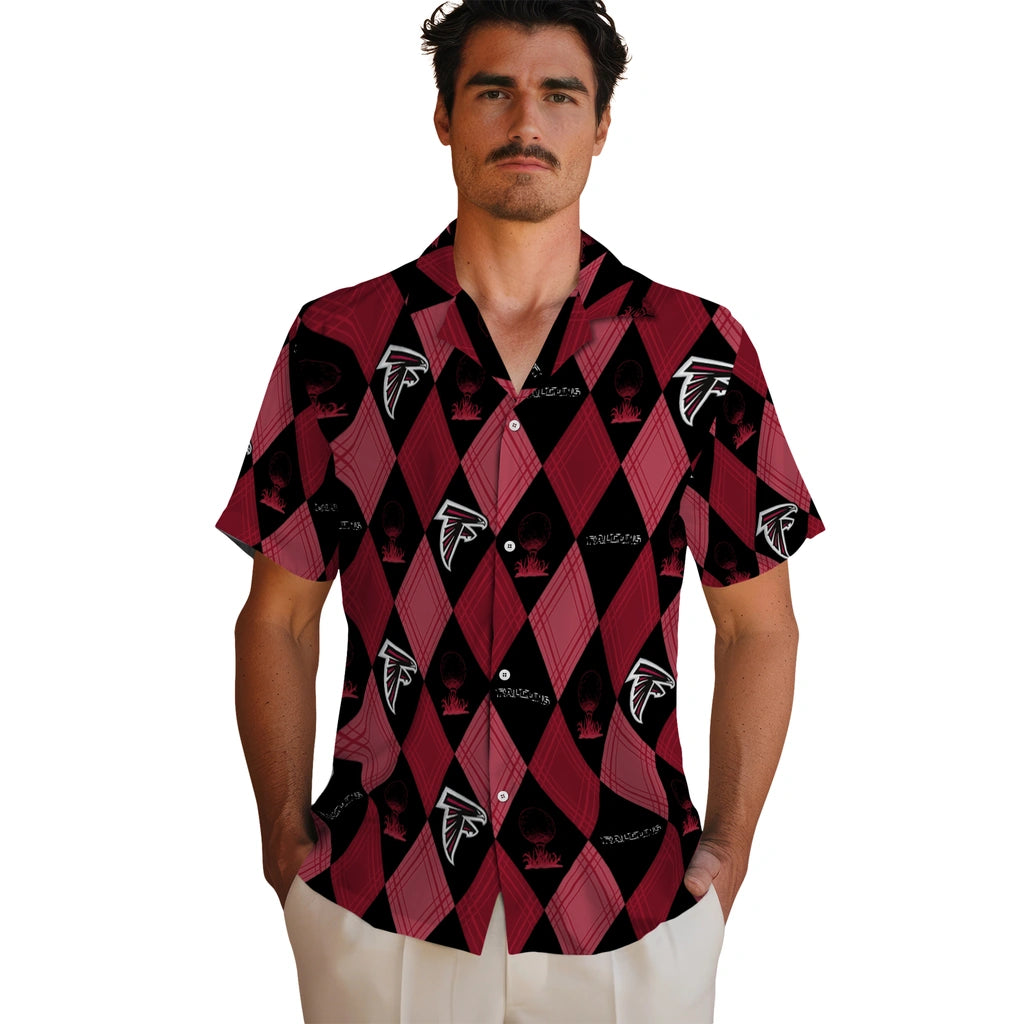 Atlanta Falcons Hawaiian Shirt - Golfing Plaid | Moonbestprint