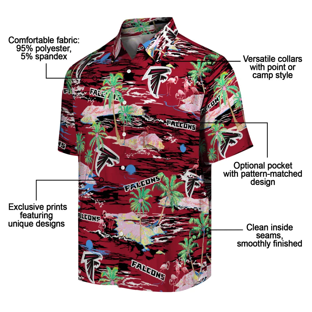 Atlanta Falcons Hawaiian Shirt - Hawaii Island | Moonbestprint