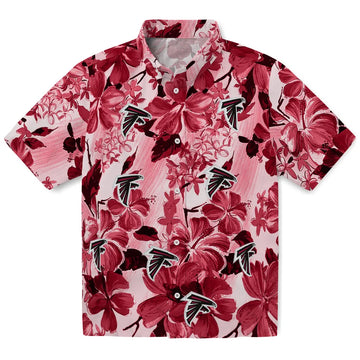 Atlanta Falcons Hawaiian Shirt - Hibiscus Arrangement | Moonbestprint