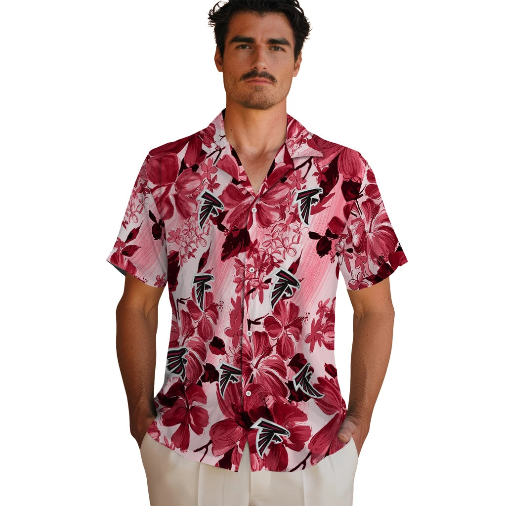 Atlanta Falcons Hawaiian Shirt - Hibiscus Arrangement | Moonbestprint