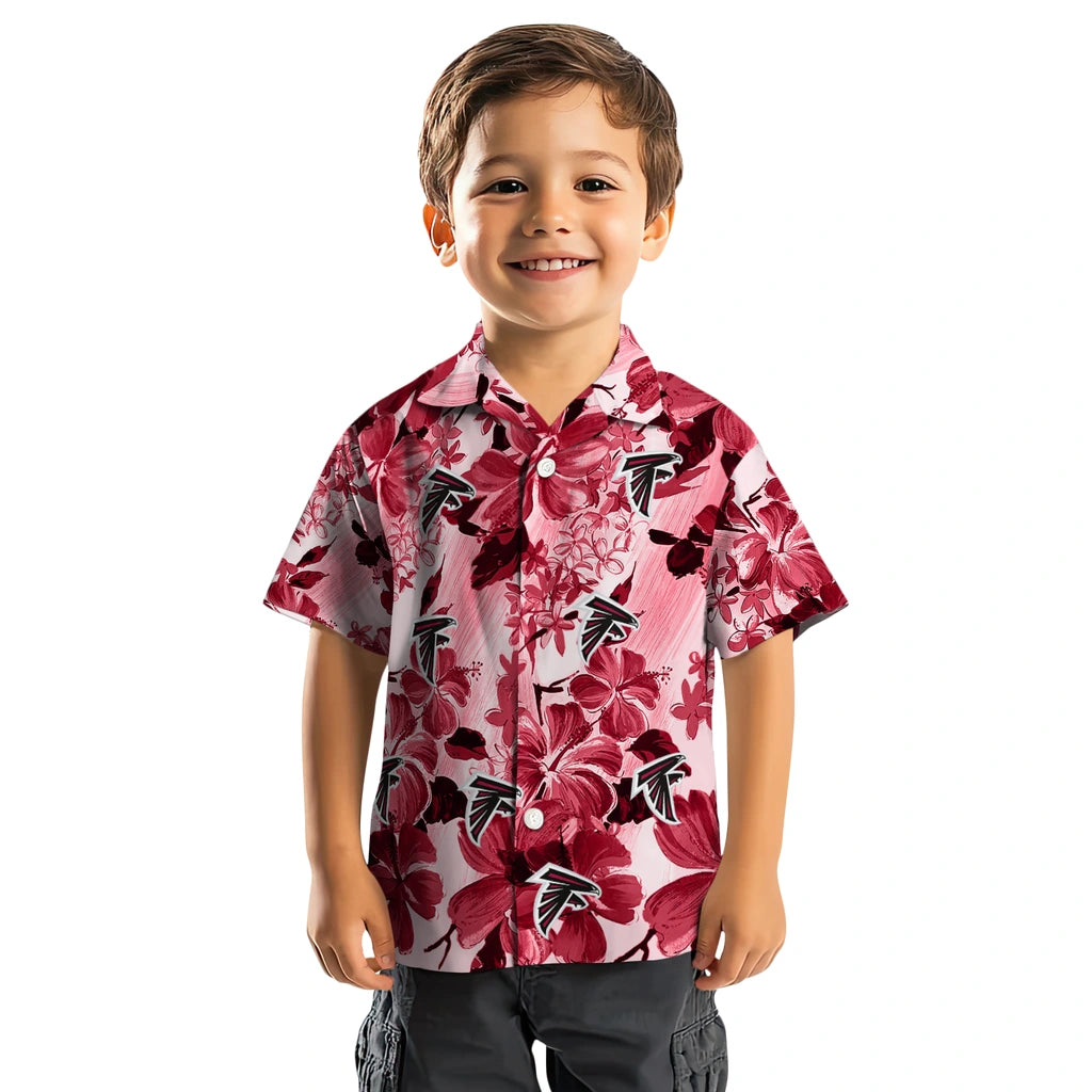Atlanta Falcons Hawaiian Shirt - Hibiscus Arrangement | Moonbestprint