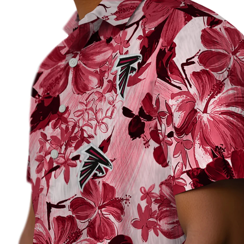 Atlanta Falcons Hawaiian Shirt - Hibiscus Arrangement | Moonbestprint