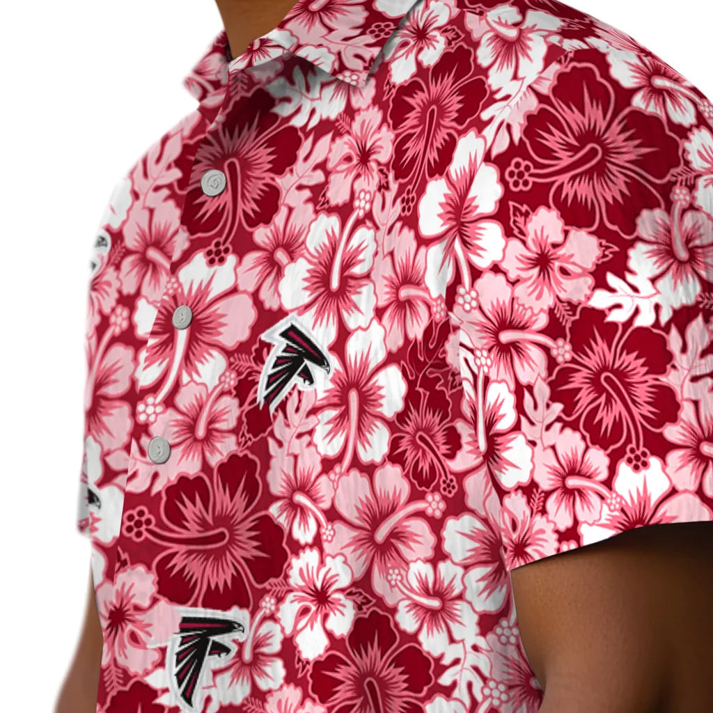Atlanta Falcons Hawaiian Shirt - Hibiscus Blooms | Moonbestprint